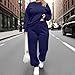 Two Piece Sets For Women Fall Long Sleeve Sweatshirt Plus Size Sweatsuit Sweatpants Fashion Tracksuit Dark Blue joggers set for women 3X