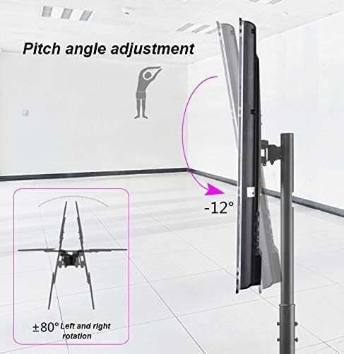 Soporte TV móvil con ruedas para pantalla plana miniatura 4