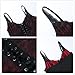 Gothic Corset Top Floral Lace Lingerie for Women Sexy Lace-Up Bustier Top Club Outfits Going Out Brami Top Red V Neck Sleeveless
