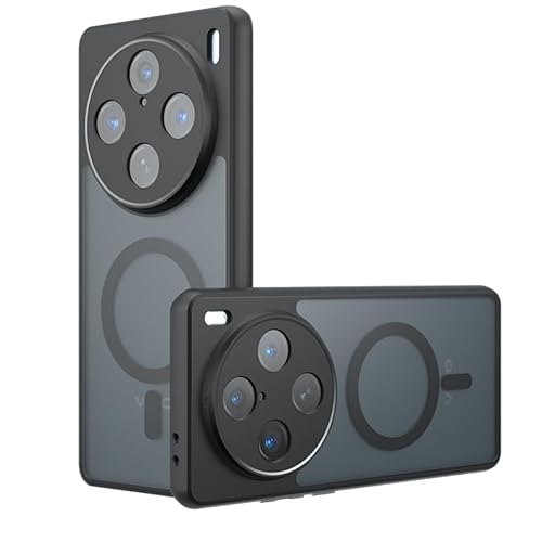 Kukoufey Compatible with Vivo X200 Case Cover,Compatible with MagSafe,Compatible with Vivo X200 5G V2415A V2405A Built-in Magnetic Anti-Shock Cell Phone Case Black