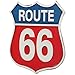 Route 66 Embossed Metal Sign - Vintage Route 66 Sign for Garage or Man Cave