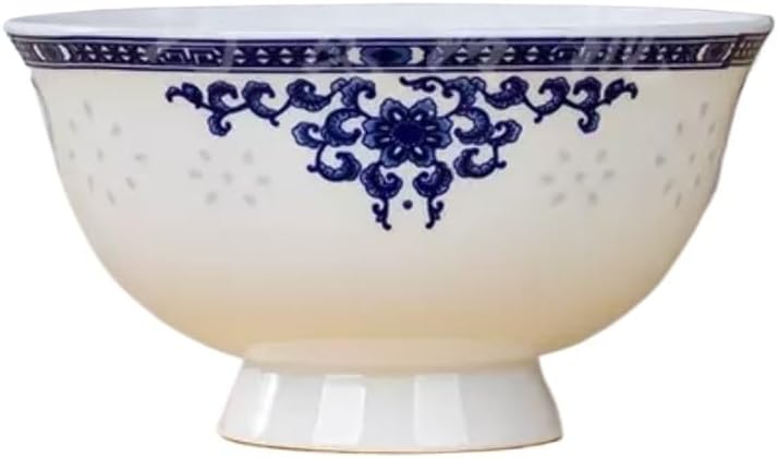 Chinese Ancient Palace Style Porcelain Rice Bowl, Chinese Style Ceramic Bowls, Antique Porcelain Bowls, 13cm 5.1in-inch Rich and high-Grade Bone China Rice Bowls, Large Household Tableware