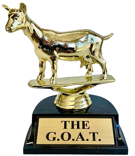The Goat Trophy | G.O.A.T Greatest of All Time Trophy | Funny Recognition Trophy for Boss, Coworkers, Friends | Laser Engraved Appreciation Trophy. The Humble Goat