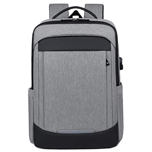 Sac à dos multifonction homme gris taille L avec port USB de recharge intégré
