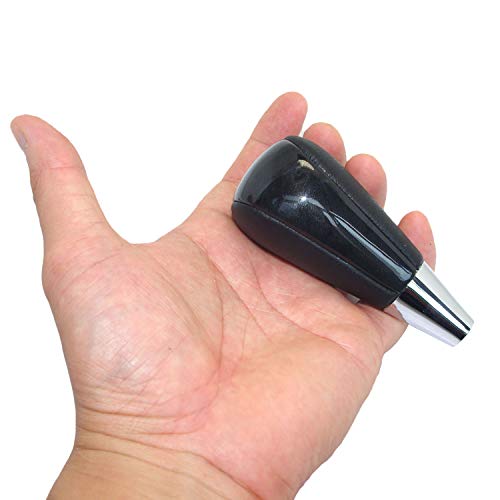 Black Bird's Eye Wood Leather Chrome Gear Shift Knob Compatible For Lexus Camry Crown Rav4 Land Cruiser Hiace Corolla Sienna Mazda #TOP3
