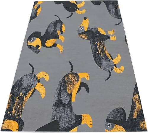 Tapis Chien Flanelle Douce : Lavage Facile et Anti-Glisse