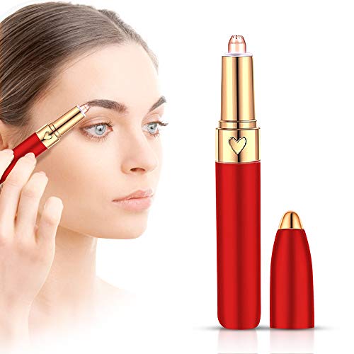 Rechargeable Eyebrow Hair Remover, NATURE Ann Precision Electric Eyebrow Trimmer for Men Women, Painless Eyebrow Epilator for Face Lips Nose Facial Hair Removal, Portable Eyebrow Razor Grooming Tool