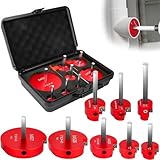 8 Stück PVC Rohrreibahle Set - Aluminiumlegierung PVC Reibahle, PVC Kunststoffrohr Werkzeuge Zur Locherweiterung, mit 1,3cm & 1,9cm & 2,5cm & 3,2cm & 3,8cm & 5,1cm & 7,6cm & 10,2cm PVC Reibahle