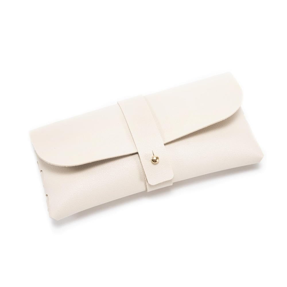 2/4/6 szt. miękka torba na okulary ze skóry PU moda etui ochronne na okulary damskie męskie przenośne okulary przeciwsłoneczne pudełka akcesoria do okularów (beżowy, 6 szt.), BEŻOWY, rozmiar