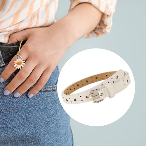 Women Skinny Belt Adjustable Artifical Leather for Trousers Pants Casual Outings4