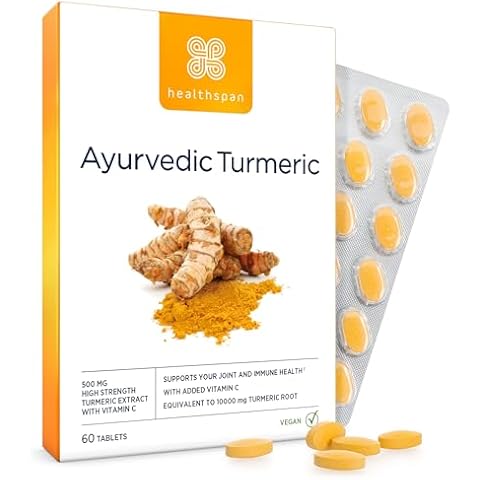 Healthspan Ayurvedic Turmeric Tablets with Vitamin C Cover