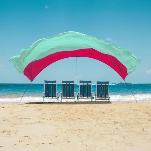 Shibumi Shade 3.0 Version | Berry Mint Edition | Sets Up in 3 Mins | 150 Sq. Ft. of Shade for up to 8 People | Includes  - Detailed View