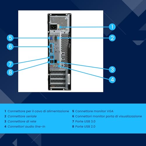 Lenovo Ordinateur PC de Bureau Intel i5, RAM 8Go , 256Go de disque SSD, Windows 11 Pro, Wi-Fi, PC fixe (Reconditionné) – Image 5