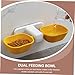 Milisten Wall-Mounted Cat Feeding Bowl Dual Plastic PET Food and Water Dispenser Slip Design Suitable for Cats and Dogs