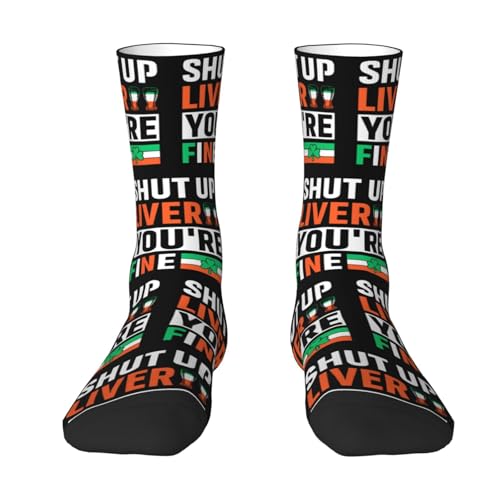 Shut Up Liver You're Fine Socks For Men Women Outdoor Sports Running Hiking Wicking Crew Socks2