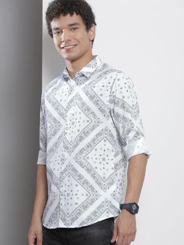 Image of THE INDIAN GARAGE CO Men's Cotton Printed Regular Fit Shirt