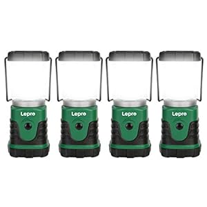 Lepro LED Campinglampe, Mini Camping Laterne, 350LM, 4 Lichtmodi, 3 AA Batterie batteriebetriebene Suchscheinwerfer…