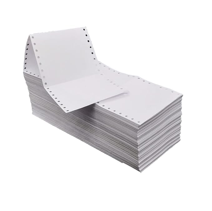 Continuous Computer Paper, 6" X 12", 1 Part, (4 Inch Cut) 3 UP, 70 GSM ...