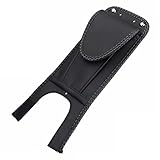 YDLMT Black Tank Bib w/Pouch, Motorcycle Gas Fuel Tank Bib Cover Bag for Harley Softail Fatboy Delux