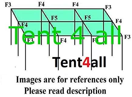 Read all First, 20x30 Flat Style Canopy Shade Tent Car Boat Sports Fittings (connectors) Only 1" System, by: Tent4all