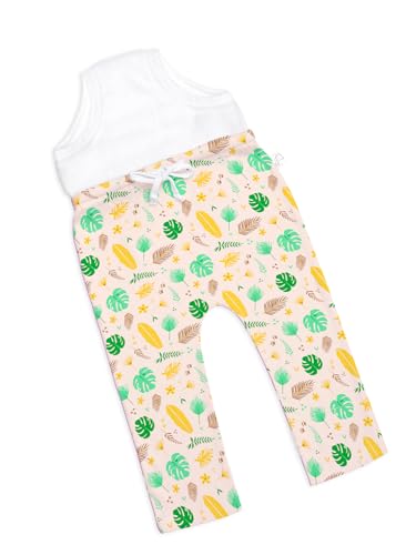 Image of superbottoms Diaper Pants | Cotton Baby Cotton Pants with Attached Padded Underwear | Ideal for Diaper-Free Time, Outings & Potty Training | Unisex | Soft Fit