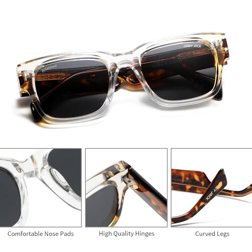 Image of grey jack 100% UV Protection Shades Retro Polarized Sunglasses for Men Women Branded Stylish Design Glasses 3316