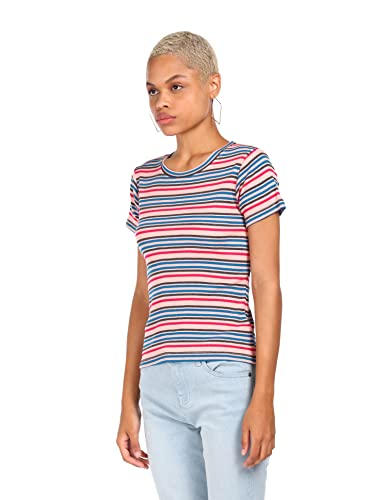 Image of SUGR Basics Women's Striped Regular Fit T-Shirt