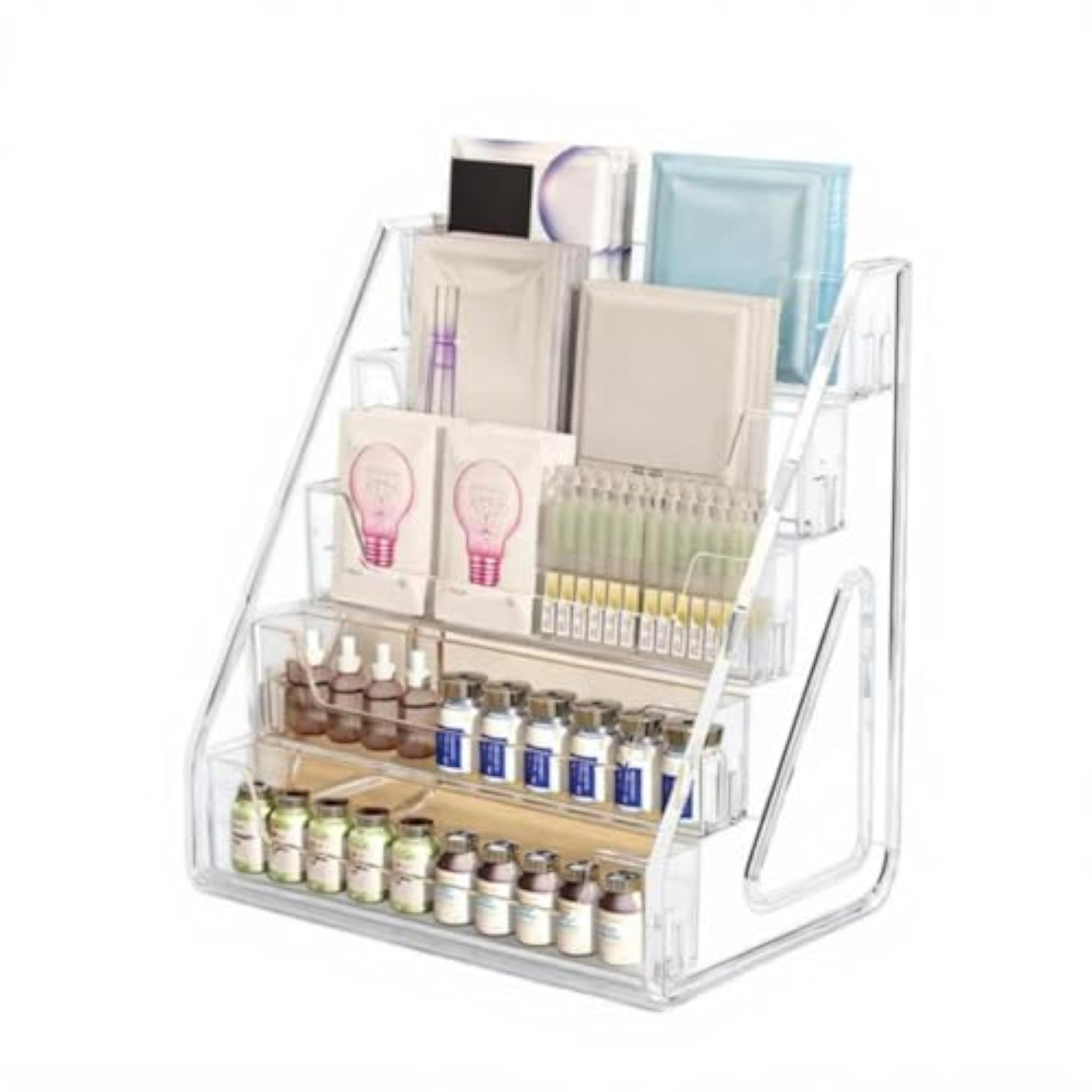 4-Tier Acrylic Display Stand for Cosmetics