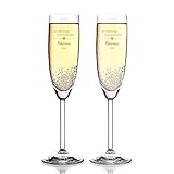 Größe: 5 cm x 25 cm (Ø/H) Leonardo 2 Sektgläser zur Hochzeit mit Gravur - Der schönste Weg ist der gemeinsame - mit Namen der Liebenden