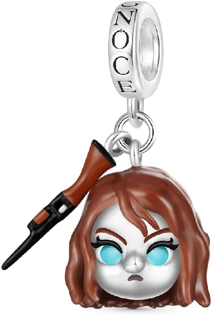 GNOCE Walking Dead Maggie Greene Pendant Dangle Charm for Women, S925 Sterling Silver Dangle Charms for Women Wife, Valentine‘s Day, Halloween Jewelry