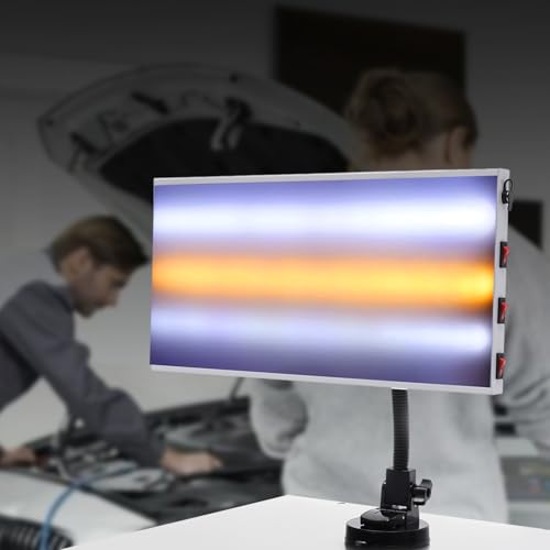 Paintless Dent Repair Tools LED Light, Dent Line Board Removal Tool Paintless Dent Removal Repair 3 Strips Board Lamp Auto Body Board Lamp Kit for Dents On The Surface of Cars, Motorcycles