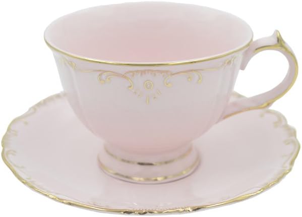 Teacup Saucer, Formal Pink Vintage Tea Cup Set Porcelain Cup Tea/Coffee Cup Saucer