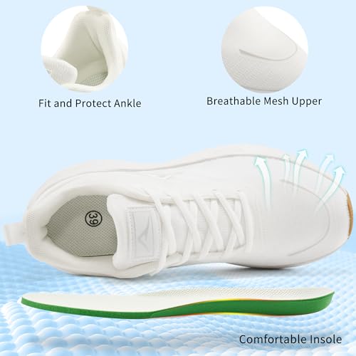 Ablanczoom Tennis Shoes Womens Sneakers: Non Slip Lightweight Slip On Walking Running Shoes for Gym Work Athletic3