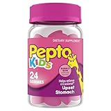 Pepto Kids Gummies, Helps Relieve Occasional Upset Stomach, Acid Indigestion, Sour Stomach and Heartburn, 24 Gummies