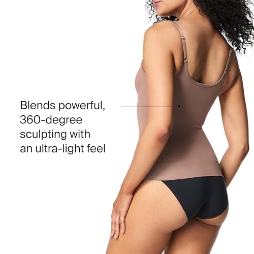 Image of SPANXsculpt Power Series Cami - Camisole Shapewear for Women - Adjustable Straps - V Neck - Soft, Seamless Cami