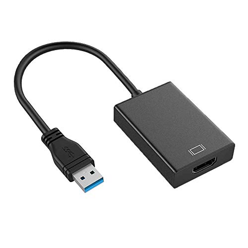 USB to HDMI Adapter, 1080P Full HD Video Cable Converter for Multiple Monitors, Compatible with Windows XP/7/8/8.1/10 (Not Support Mac, Linux, Vista, Chrome, Firestick)