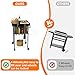 Rolling Grill Side Table Cart for 18