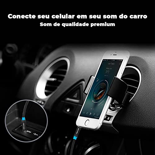 Cabo P2 Audio Caixa Som Auxiliar Celular Carro 5m Vention