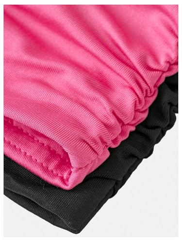 Image of Milumia Girl's 2 Pack Tube Top Ruched Strapless Sleeveless Bandeau Tops
