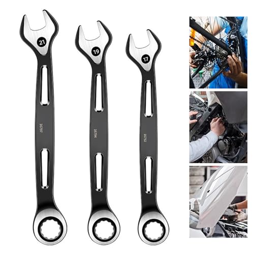 DualUse Plums Blossoms Open End Ratchets Wrenches 6mm-22mm Combination Spanners Nut Cutter Combined Key Repair Hand Tool