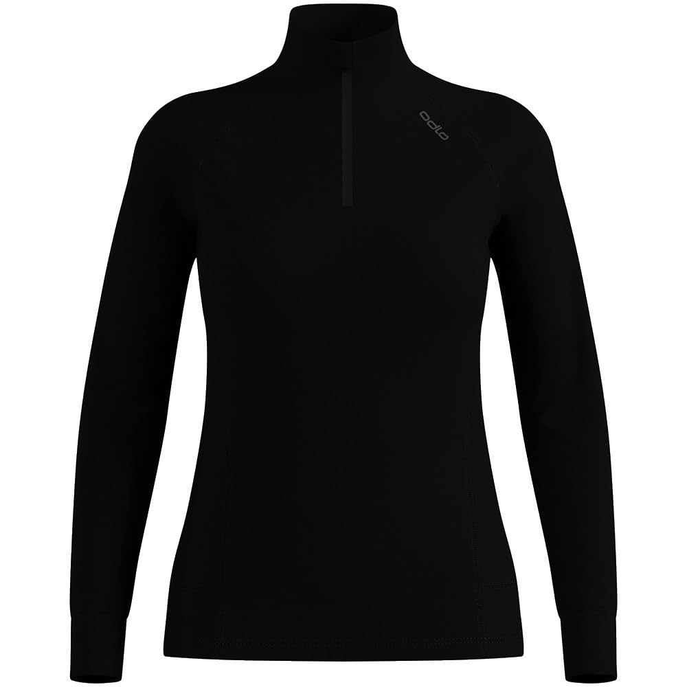 Odlo Active X-Warm sous-vêtements Thermiques à Manches Longues pour Femme avec 1/2 Fermeture éclair I sous-vêtements de Ski Chauds