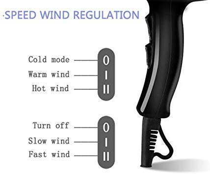 CRYO 2000W Professional Hot and Cold Hair Dryers with 2 Switch speed setting And Thin Styling Nozzle,Diffuser, Hair Dryer, Hair Dryer For Men, Hair... - Image 3