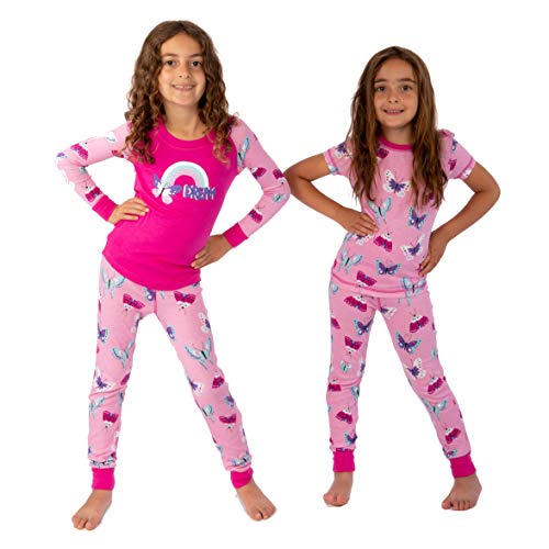 Munki Munki Girls' Snug Fit 3 Piece Long John Pj Set