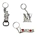 12 Pack Silver NYC Souvenir Collection New York Metal Keychain Ring Bundle Bulk Includes Empire State, Freedom Tower, Statue Of Liberty, USA Flag,NY Cab, Apple, 3 Pc Bottle Opener too And More