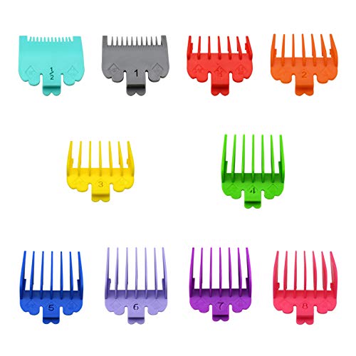 Hair Clipper Guards Set Guides Combs for Hair Cutting Color Coded Compatible with Most Sizes Professional Trimmer