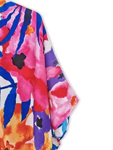 Image of Spicy Sandia Kimonos for Women Floral Beach Cover Up Loose Swimsuit Bathing Suit Coverup Cardigan for Summer Swimwear