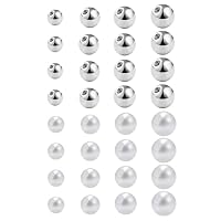 Gojewen – Gojewen 32stk Piercing Kugeln 1,2mm Silber Ersatzkugel Perle