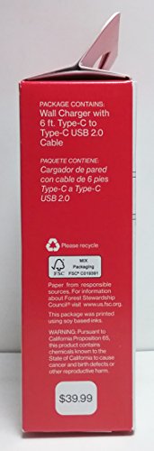 Verizon Usb-C (Type C) Wall Charger With 3 Amp Fast Charge Technology & Led Indicator For Samsung Galaxy S8/S8 Plus, Lg G6/G5/V20, Google Pixel/Pixel Xl, Motorola Droid/Play Droid/Force Droid #TOP2