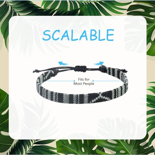 4pc Surfer Anklets for Men Waterproof String Rope Anklets Boho Clay Adjustable Beads Ankle Bracelets Cute Cloth Stainless Steel Anklet Set Beach Summer Jewelry for Women4