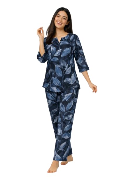 duchess Women's Viscose Cotton Rayon Printed Night Suit Top and Pajama Set-picture-33